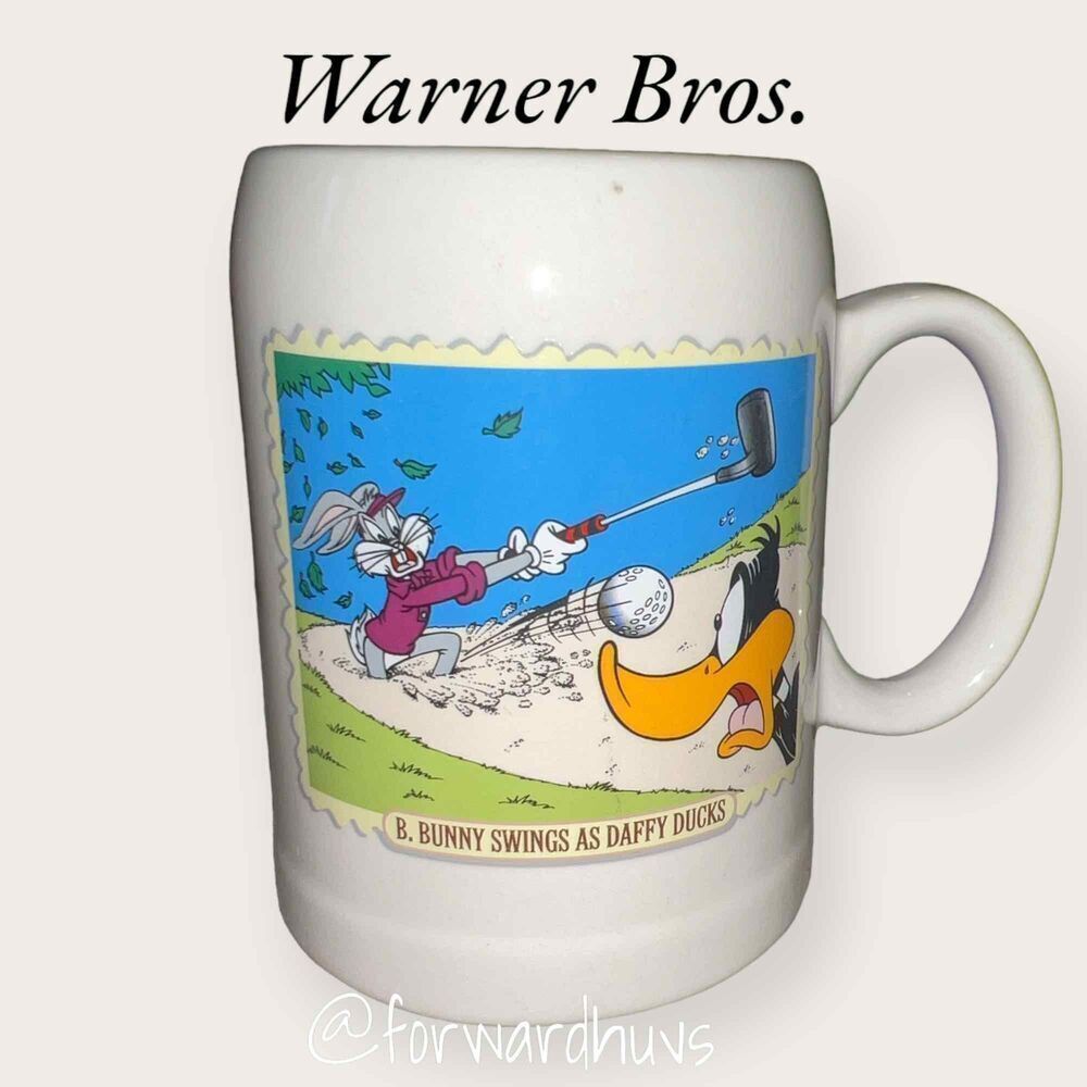 Warner Bros Bugs Bunny and Daffy Duck Golf Mug